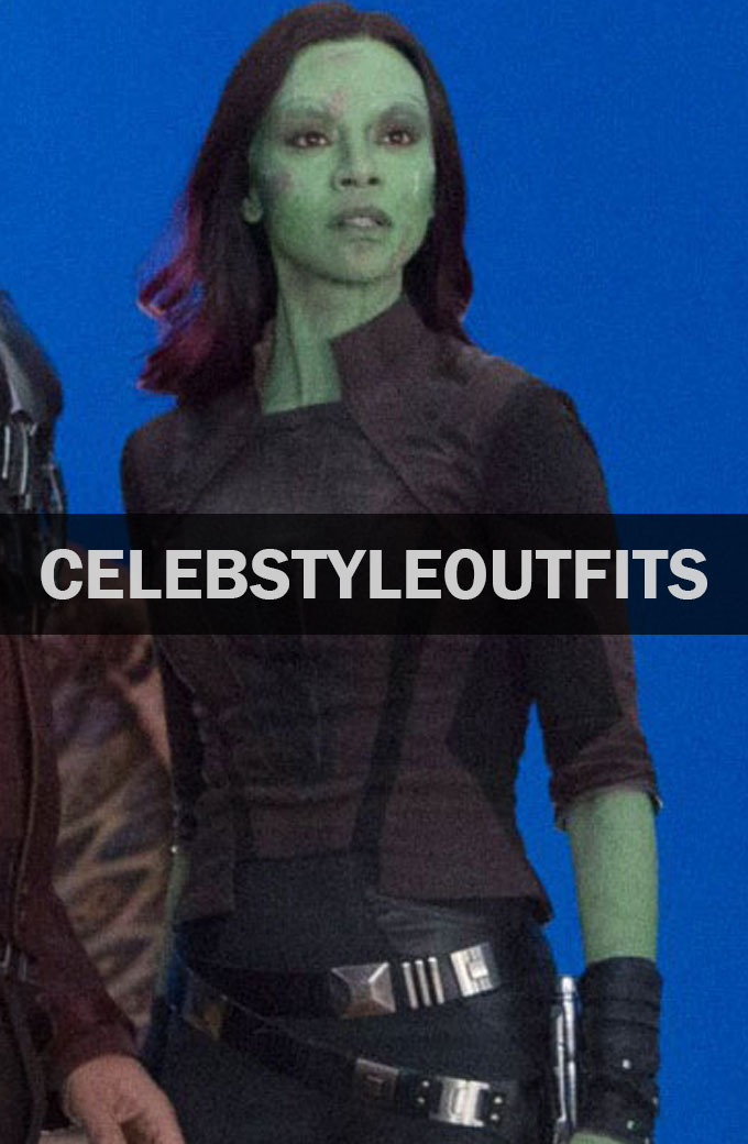 Gamora Guardians Of The Galaxy Zoe Saldana Maroon Cosplay Vest