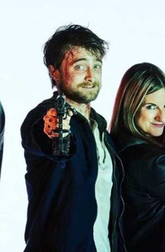 Guns Akimbo Miles Harris Daniel Radcliffe Black Cotton Jacket