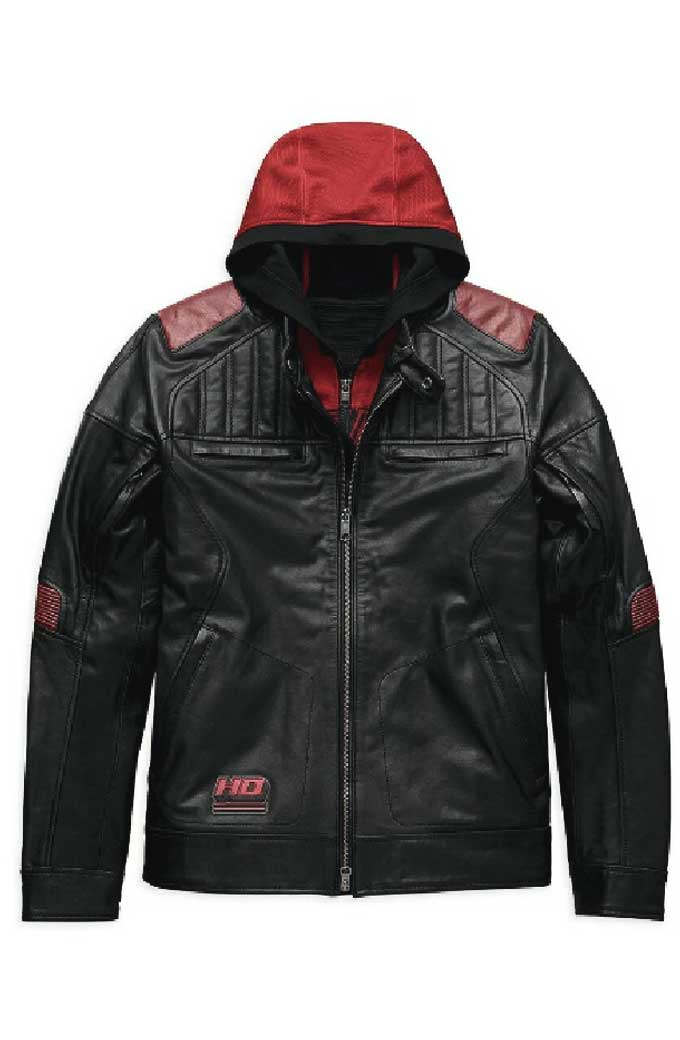 Harley Davidson Motorcycle Black Hooded Jacket