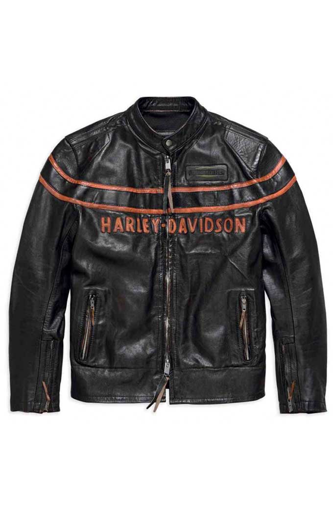 Harley Davidson Motorcycle Black Double Ton Jacket