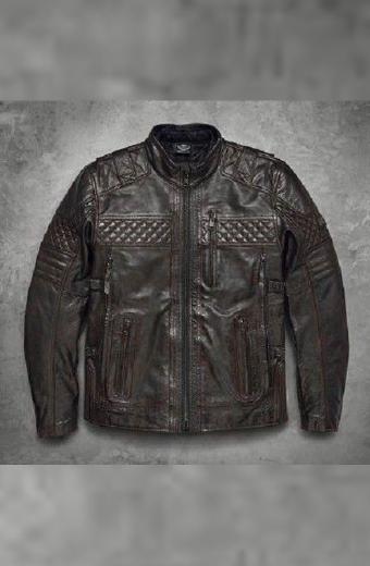 Harley Davidson Motorcycles Ironstone Biker Leather Jacket