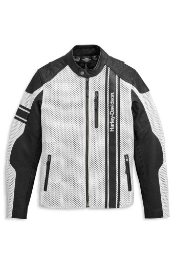 Harley Davidson Motorcycles Hideaway Perforated Biker Jacket