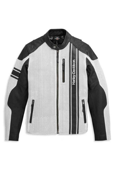 Harley Davidson Motorcycles Hideaway Perforated Biker Jacket