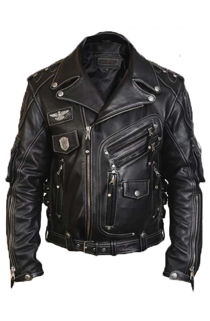 Harley Davidson Mens Motorcycle Black Biker Leather Jacket