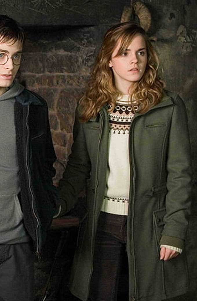 Harry Potter Hermione Granger Emma Watson Green Wool Coat