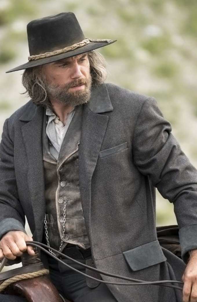 Cullen Bohannon Anson Mount Hell On Wheels Grey Trench Coat