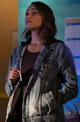 Jackie Quinones Monica Raymund Hightown Blue Denim Jacket