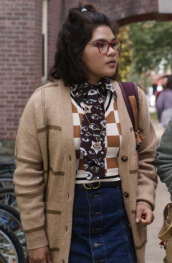 Hocus Pocus Belissa Escobedo Izzy Womens Beige Wool Cardigan