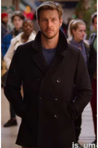 Jackson Luke Bracey Holidate Double Breasted Black Wool Blazer