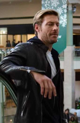 Jackson Luke Bracey Holidate Mens Casual Black Leather Jacket
