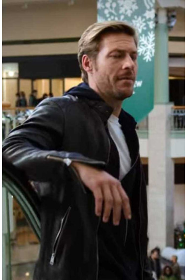 Jackson Luke Bracey Holidate Mens Casual Black Leather Jacket