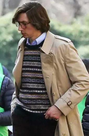 Maurizio Adam Driver House Of Gucci Beige Cotton Trench Coat