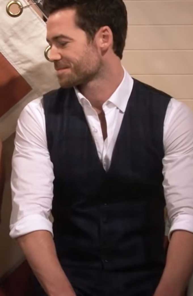Charlie How I Met Your Father Tom Ainsely Black Cotton Vest