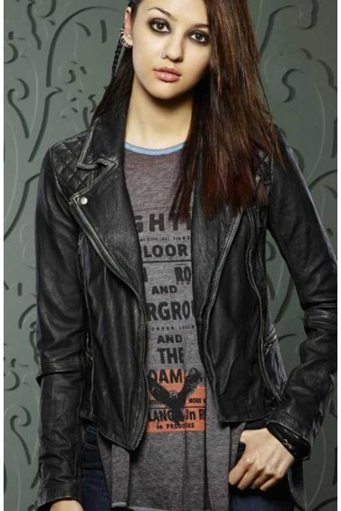 Rebecca Sutter How To Get Away With Murder Black Biker Jacket