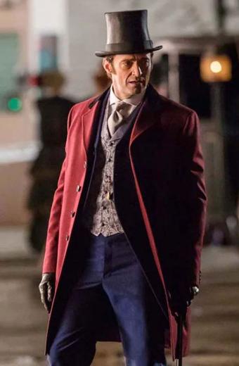 The Greatest Showman Hugh Jackman PT Barnum Long Trench Coat
