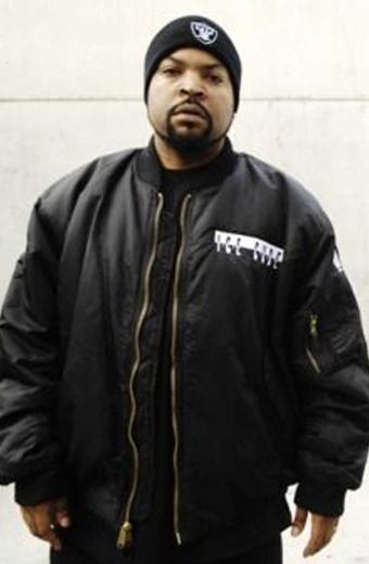 Casual Ice Cube Street Mens Bomber Black Parachute Jacket