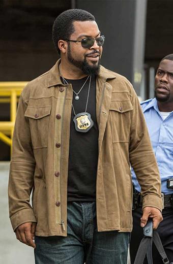 Ride Along Ice Cube James Payton Brown Suede Leather Jacket
