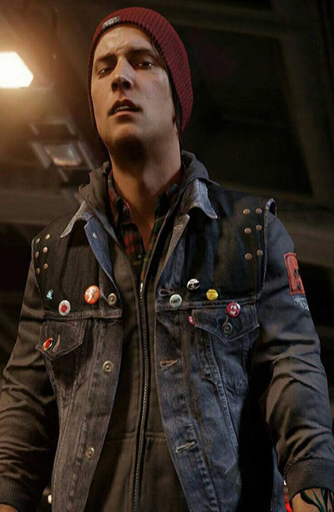 Delsin Rowe Infamous Second Son Blue Cosplay Denim Vest