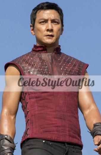 Sunny Into The Badlands Daniel Wu Studded Maroon Cosplay Vest