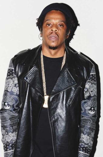 Casual Mens Jay Z Street Bandana Print Black Leather Jacket