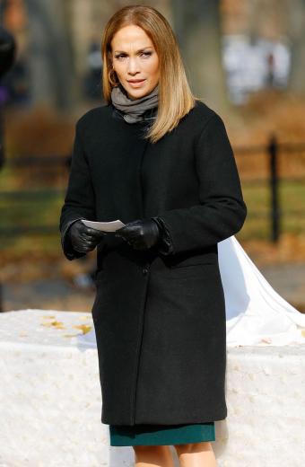 Jennifer Lopez Second Act Maya Black Long Coat