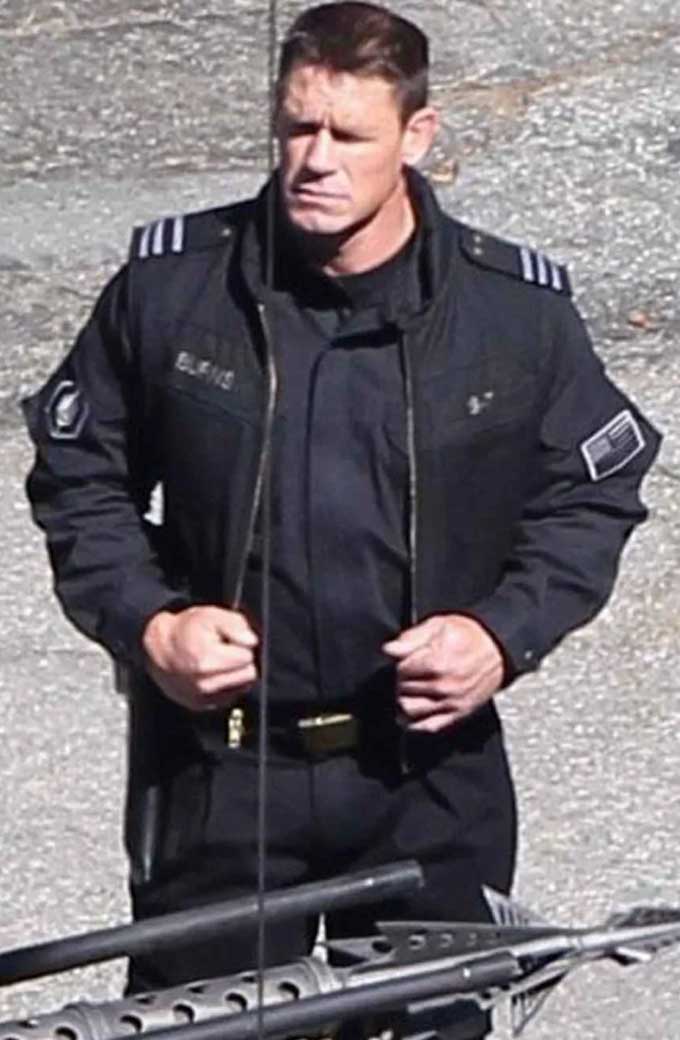 Agent Burns Bumblebee John Cena Black Cotton Police Jacket