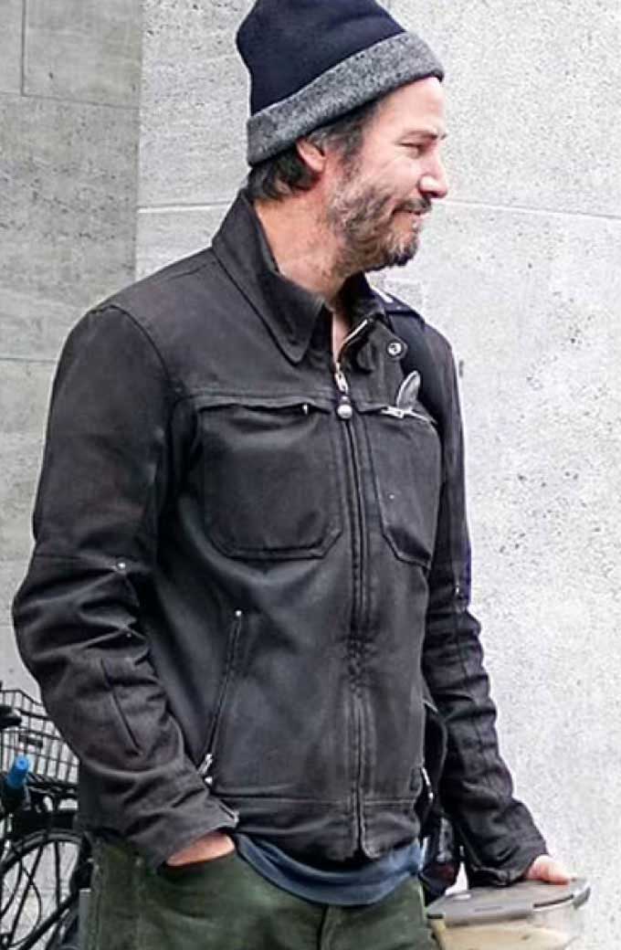 John Wick Chapter 4 Keanu Reeves Black Leather Jacket