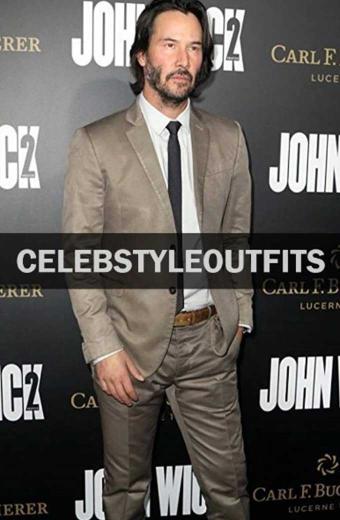 John Wick Chapter 2 Event Keanu Reeves Shiny Grey Suit Tuxedo