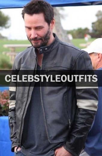 Keanu Reeves John Wick Chapter 2 Biker Black Leather Jacket