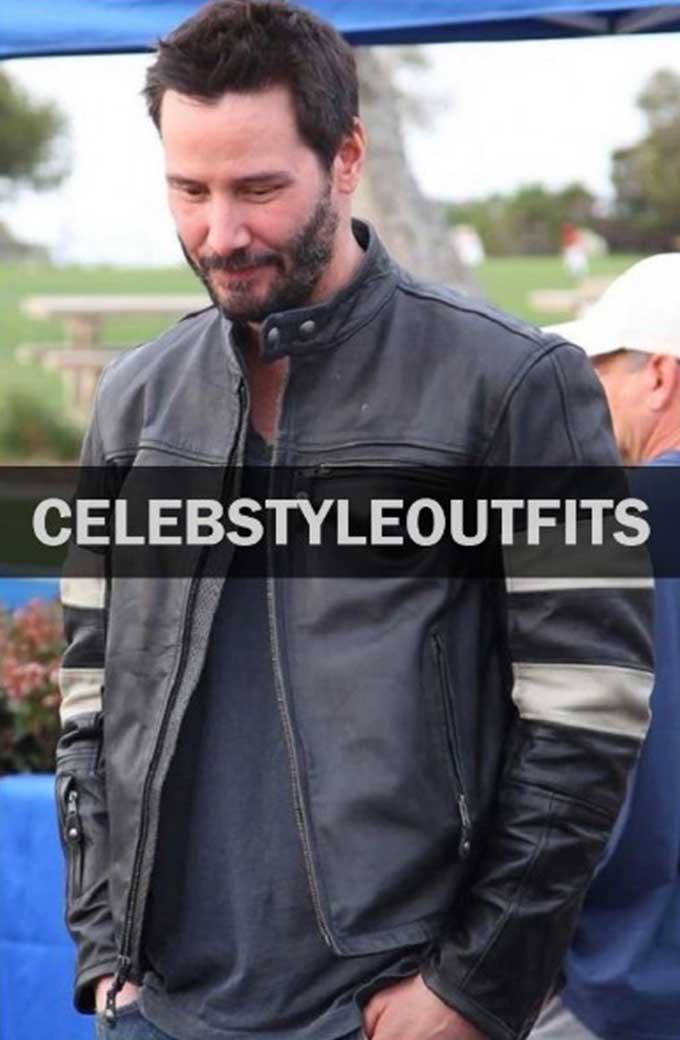 Keanu Reeves John Wick Chapter 2 Biker Black Leather Jacket