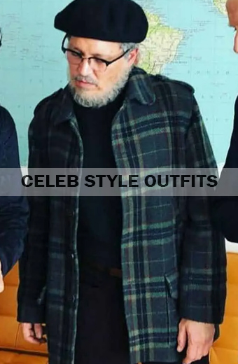 Minamata Movie Johnny Depp W Eugene Smith Wool Plaid Coat
