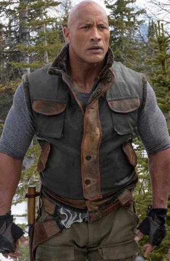 Smolder Bravestone Jumanji The Next Level Brown Leather Vest
