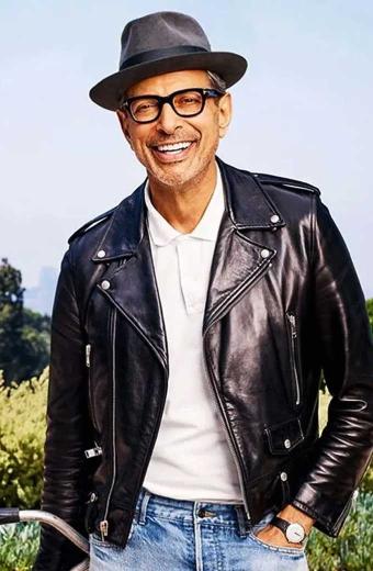 Jeff Goldblum Jurassic World Ian Malcolm Biker Leather Jacket