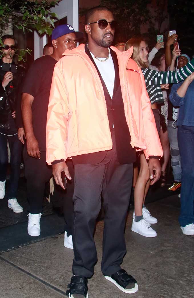 Kanye Omari West Premiere Orange Jacket
