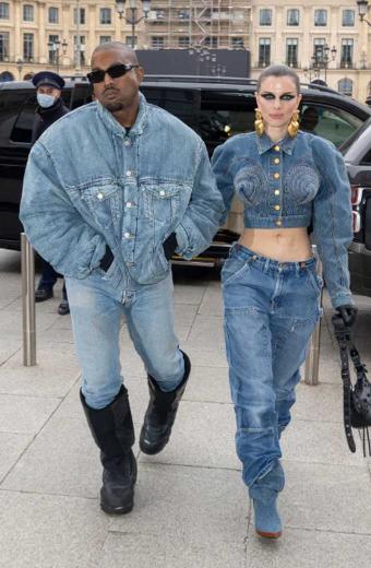 Mens Kanye Omari West Street Casual Bomber Blue Denim Jacket
