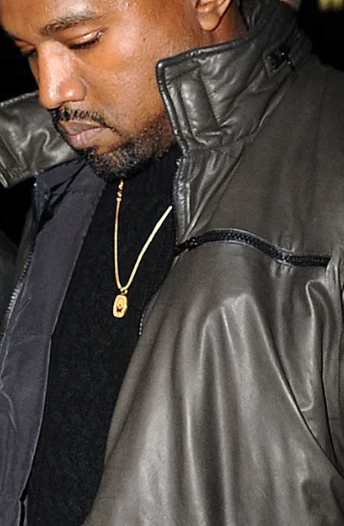 Mens Kanye Omari West Street Casual Bomber Black Leather Coat