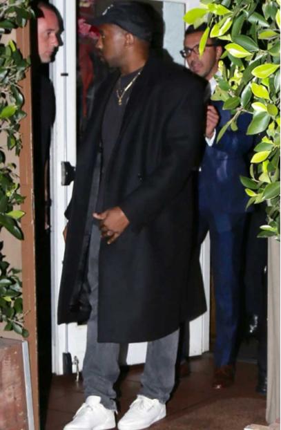 Mens Casual Kanye Omari West Street Black Cotton Trench Coat kanye-omari-west-street-coat