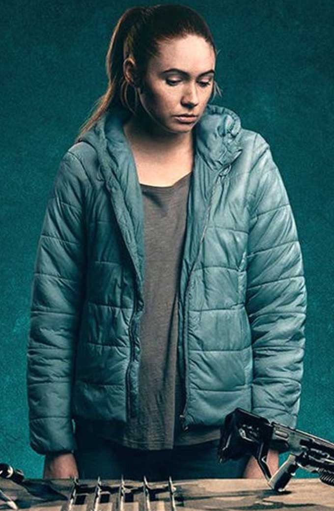 Karen Gillan Dual 2022 Movie Sarah Blue Polyester Jacket
