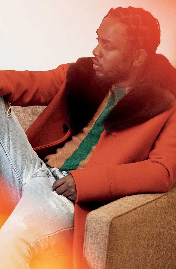 GQ Style Kendrick Lamar Orange Coat