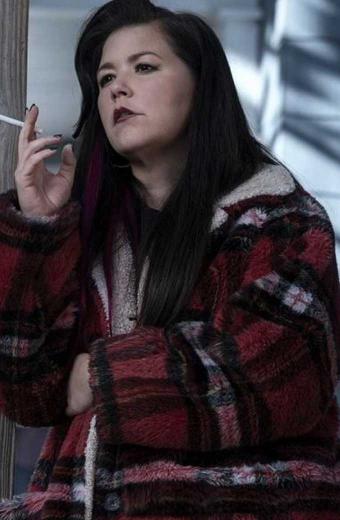 Mary Inboden Kevin Can Fuck Himself Checked Red Fur Plaid Coat