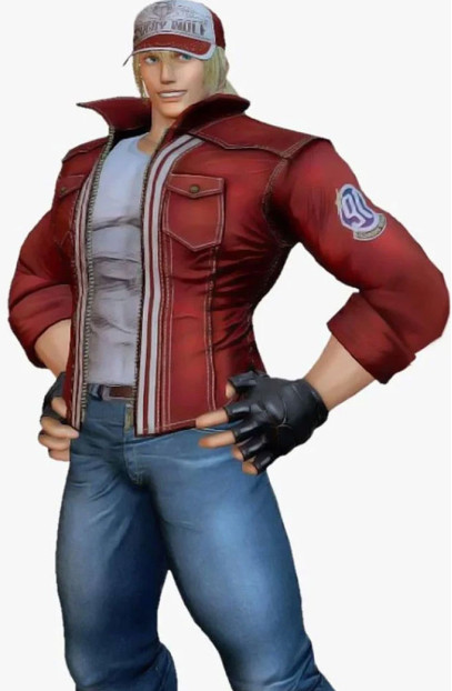 Terry Bogard King Of Fighters XIV Cosplay Red Leather Jacket xiv-terry-bogard-king-of-fighters-jacket