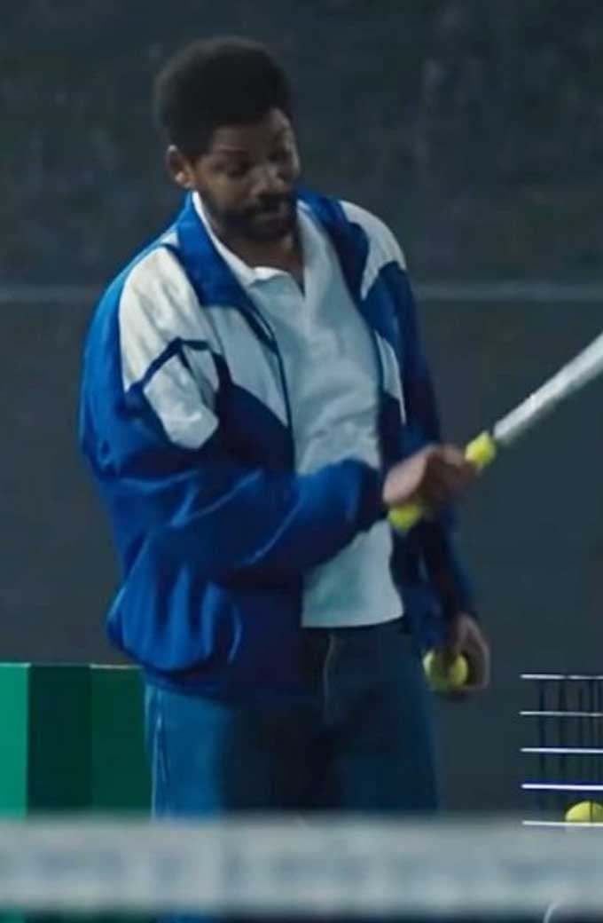 Will Smith King Richard Williams Bomber Blue Track Jacket
