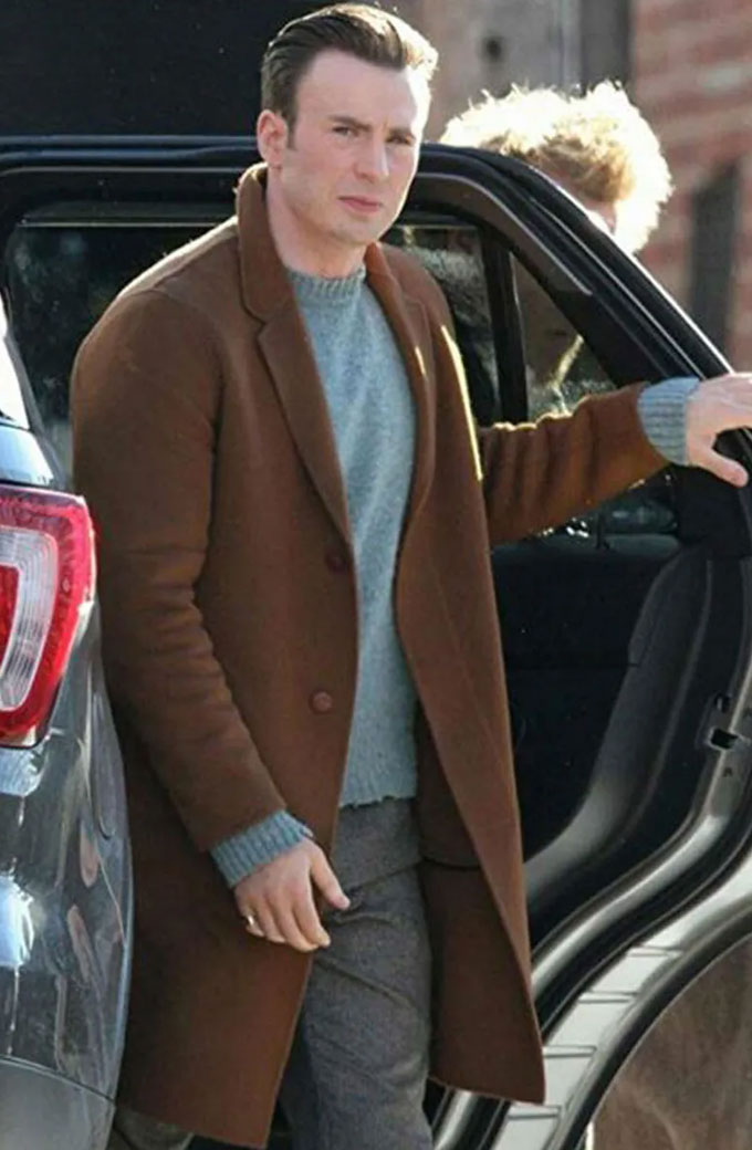 Knives Out Chris Evans Ransom Drysdale Wool Coat