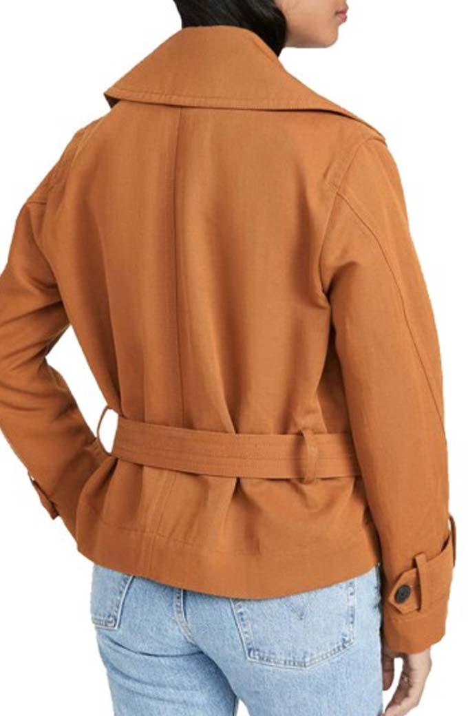 Jessica Alba Nancy McKenna LAs Finest Brown Belted Jacket las-finest-jessica-alba-belted-jacket