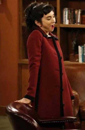 Molly Ephraim Mandy Baxter Last Man Standing Maroon Wool Coat