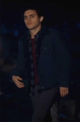 Legacies Aria Shahghasemi Landon Kirby Blue Cotton Jacket