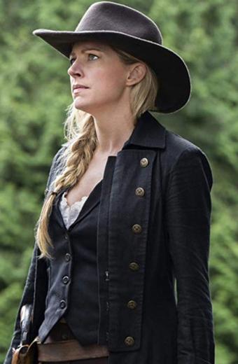 Ava Sharpe Legends Of Tomorrow Jes Macallan Black Cotton Coat