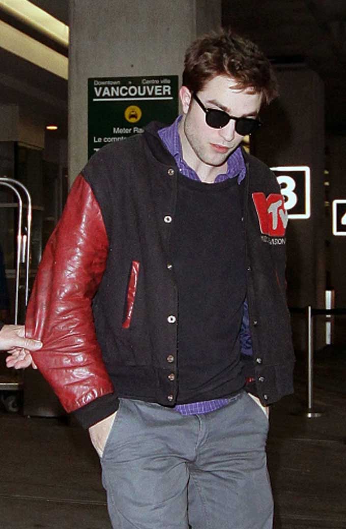 MTV Robert Pattinson Letterman Wool Jacket