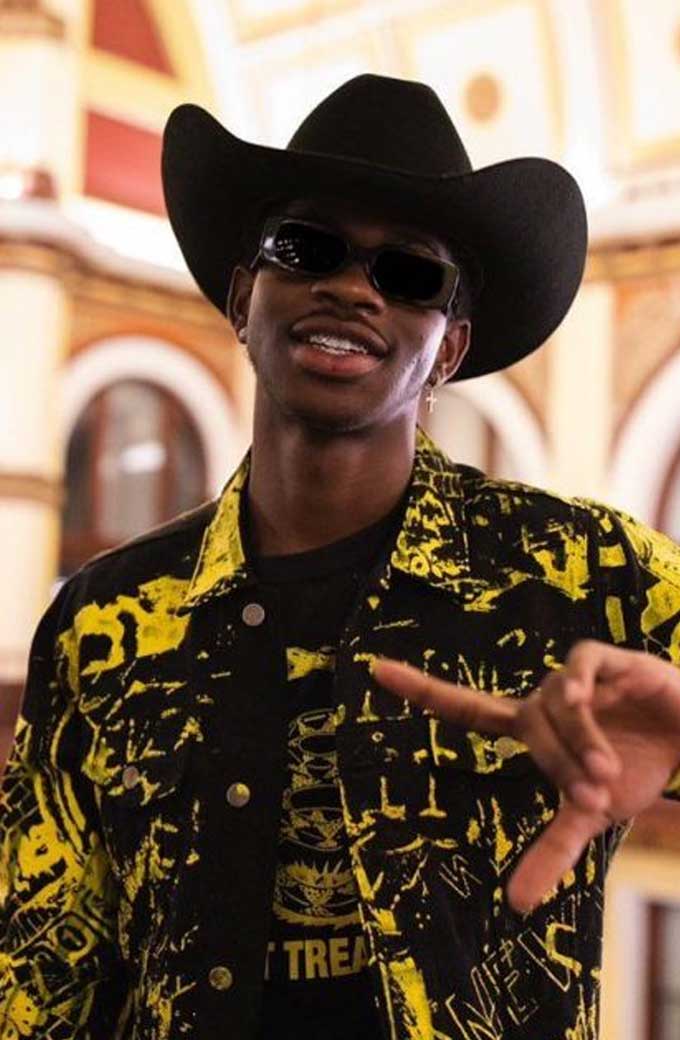 American Singer Lil Nas X Black And Yellow Jacket