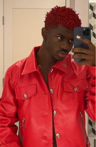 Montero Lil Nas X Street Style Casual Mens Red Leather Jacket lil-nas-x-montero-street-style-jacket